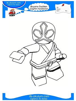 Çocuklar İçin Power Rangers Boyama Sayfaları 